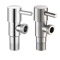 Válvula de Descarga para Inodoro de Acero Inoxidable con Control Único y Salida de Agua, Válvula Angular de 1/2, Precio Económico