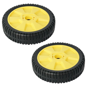 Ruedas para Cortacésped de 8 Pulgadas, Rueda Delantera AM115138, Amarillo y Negro (Paquete de 2) - Product Image 1