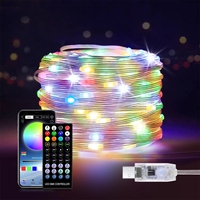 Guirlande lumineuse à LED RVB 100 LED, 10 m, pour Noël, mariage, fête, décoration, pixels WS2812B SK6812, adressable individuellement, USB DC5V 5.