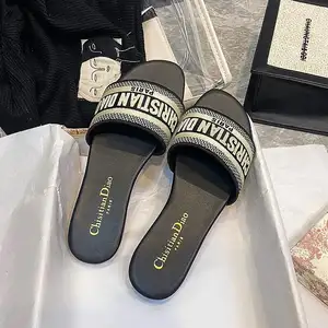 Designer luxury H famous brands designer girls shoes custom slippers for women and ladies beach supplier platform GG sandals