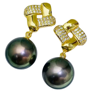 WENCHI DIY Pearl Accessories S925 <b>Silver</b> Ear Nails Empty Stand Fashion Earnail 9-13mm <b>Beads</b> 10908 Jewelry Findings Components - Product Image 5