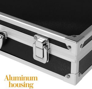 Maletín de Aluminio Plateado al por Mayor con Cerradura, Estuche Rígido Metálico con Espuma para Viajeros, Artesanos, Trabajo y Negocios - Product Image 3