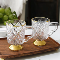 Lot de Gobelets à Vin en Verre Coloré Gaufré Vintage YaFu YF19061001 Faits Main et Durables – Violet, Vert, Or, Ambre, Bleu