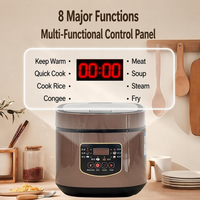 Autocuiseur Électrique Intelligent 5L pour Usage Domestique, Boîtier en Plastique Isolant, Programmation de Cuisson, Écran LCD, Cuisson Automatique, Idéal pour les Gâteaux