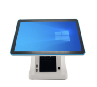 15,6-дюймовая POS-система с двумя сенсорными экранами (Android/Windows) для розничной торговли с Wi-Fi 6, NFC и встроенным принтером