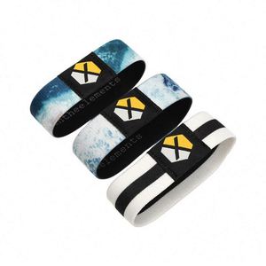 Pulsera de Tela Personalizada con Logotipo Sublimado a Todo Color, para Regalos Publicitarios de Fiestas y Eventos, Tejido de Alta Calidad, Elástica para la Muñeca - Product Image 6