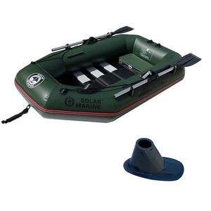 Barco de pesca solar marino para 1 persona, kayak de remo inflable barato, canoa plegable portátil, embarcación con remo y bomba - Product Image 4