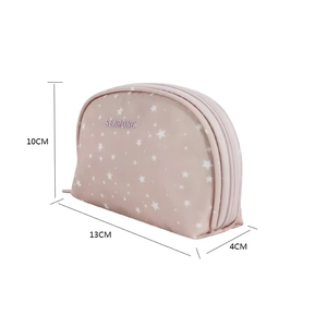 <b>Custom</b> Logo Ladies Makeup Pouch Small Travel <b>Lipstick</b> Organizer Fashion Cosmetic Bag with Zipper Closure for Women Dot Pattern - Product Image 5