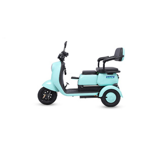 Triciclo eléctrico para pasajeros adultos, scooter de tres ruedas con almacenamiento, triciclo de carga con asiento trasero, triciclo eléctrico de carrocería abierta - Product Image 1