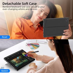 Custodia con Tastiera Wireless Rimovibile per <span class=keywords><strong>Samsung</strong></span> Galaxy <span class=keywords><strong>Tab</strong></span> <span class=keywords><strong>A8</strong></span> 10.5" - Cover Sottile in Pelle con Porta Penna - Product Image 5