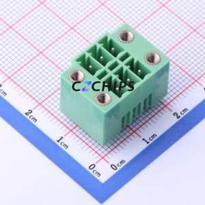 KF2EDGKVM-3.5-2*3P Plug-in Terminal Block Through hole,P=3.5mm Connector Board-to-Board / Socket Closed Screw Fixing 2x3P 3.5mm - Product Image 1