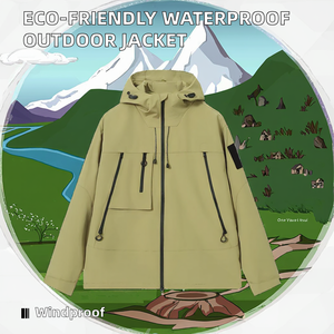 High Quality Soft Shell Waterproof Windproof Breathable Lightweight Eco-friendly TECNOPILE Zipper Closure Bomber <b>Raincoat</b> Jacket - Product Image 2