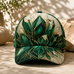 Gorra de Béisbol Geométrica de Pana, 6 Paneles, Ajustable, Unisex, Moda Casual para Primavera/Verano - Product Image 1