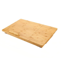 Bureau portable multifonctionnel en bambou pour ordinateur portable avec porte-gobelet et tiroir de rangement pour la maison, le bureau et l'étude