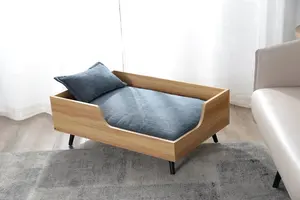 Cama moderna para perros hecha a mano, resistente al agua, duradera, elegante, ecológica, cama de madera para perros, perfecta para adorables perros, gatos y mascotas - Product Image 5