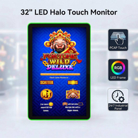Monitor Táctil PCAP Premium Personalizado de 32 Pulgadas con Pantalla LED Halo para Juegos, Pantalla Táctil Interactiva para Gabinete de Máquinas de Juegos de Habilidad
