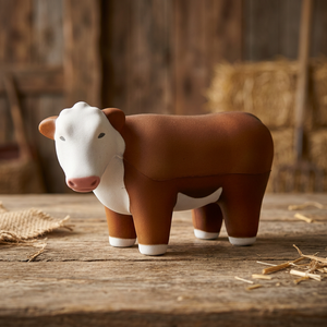 Balle anti-stress personnalisée en forme de vache en mousse PU, jouet à presser pour soulager l'anxiété, exercice pour les mains, cadeau promotionnel pour le bureau - Product Image 3