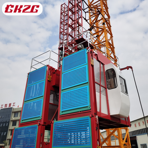 Gkzg הנדסה בנייה משא חומר מעלית בניית אתר כפול כלוב בנייה מעלית בניין להניף - Product Image 1