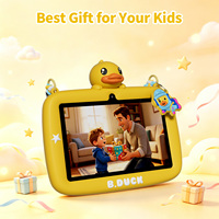 PRITOM 7 Inch K7 Plus Duck Kids Learning Tablet Android 16 32GB Quad Core 1024x600 WiFi Duck Silicone Case Edukasi