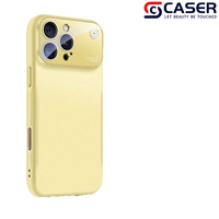 Coque en silicone grand format, ultra-douce, avec fenêtre, pour iPhone 12-17 Series, protection intégrale avec film en verre pour objectif, parfumée