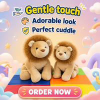Peluche Lion Réaliste en Gros OEM ODM, Jouet en Peluche Doux et Moelleux Animal Sauvage de la Jungle, Taille et Logo Personnalisés pour la Décoration Intérieure