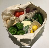Sac en filet en coton biologique Eco-frindly Farmers Market Shopping Bundle 14pcs Set