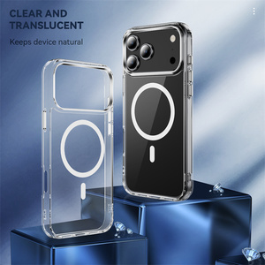 TPU <span class=keywords><strong>trasparente</strong></span> ricarica Wireless magnetica per custodia magnetica per <span class=keywords><strong>iPhone</strong></span> 17 Air 12 <span class=keywords><strong>Mini</strong></span> 11 Pro XS Max X XR 7 8 Plus <span class=keywords><strong>Cover</strong></span> Mobile - Product Image 2