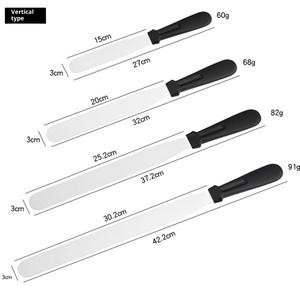 Espátula para crema, cuchillo dentado para cortar <span class=keywords><strong>pan</strong></span> de acero inoxidable, cuchillo para desmoldar pasteles, cuchillo para besar, herramienta de acabado para hornear - Product Image 6