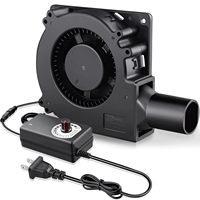 Ventilateur souffleur d'air pour barbecue avec contrôleur variable, résistant à la chaleur et antiadhésif en plastique/PVC, facile à nettoyer pour soufflets de feu et poêles à bois