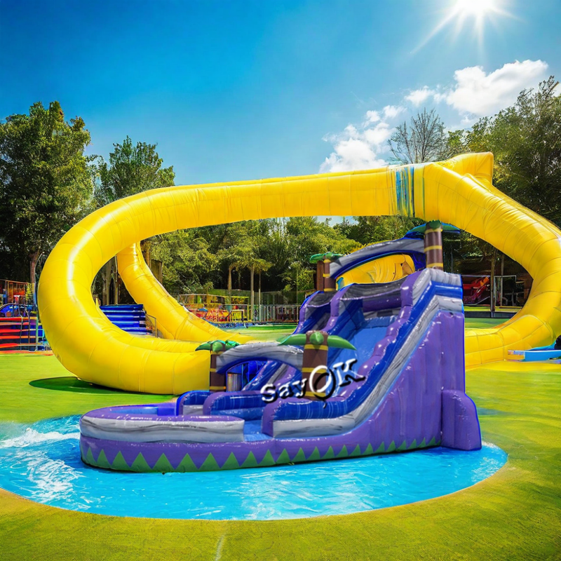 Commercial Backyard Inflatable Water Slide with
