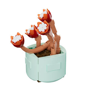 Plantas Suculentas Simuladas en Maceta de Plástico, Bloques de Construcción de Partículas Pequeñas, Alta Simulación, Juguete para Niños de 4 a 6 Años - Product Image 5