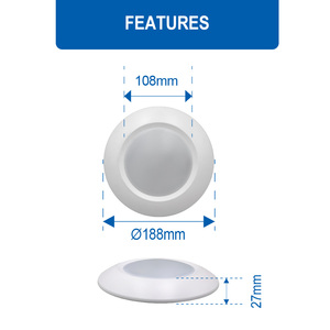 Luz LED de <span class=keywords><strong>Techo</strong></span> Empotrada de 6 Pulgadas y 15W, 5CCT, Ultrafina, Redonda, para Sala de Estar Moderna, con Certificación ETL/FCC - Product Image 5
