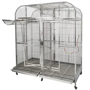 Whosale Stainless Steel DOMETOP Style Bird Cage Parrot CAGE Extra Large Bird Cage Macaws Cockatoos For Sale
