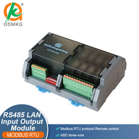 Oshangming 8 entrées 8 relais Module de sortie 8DI 8DO carte avec RS485 LAN Modbus RTU TCP 12V/24V relais électromagnétique pour PLC
