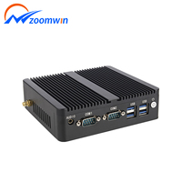 HQ011 Mini PC sans ventilateur bon marché J1900 J1800 N2830 Dual LAN 2 * RS232 COM Low Power Win10/11 Linux Embedded Micro Desktop Computer