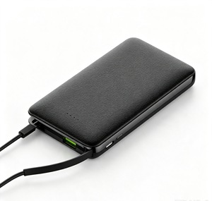 <span class=keywords><strong>Mini</strong></span> batería externa de bolsillo de 5000 mAh de plástico con cable tipo C integrado, carga rápida SCP de 22.5 W, cargador portátil, regalo promocional. - Product Image 4