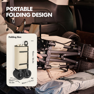 KingGear户外花园多用途可折叠实用沙滩手推车野营折叠马车 - Product Image 5