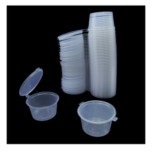 Gobelets à sauce jetables en plastique PP de 1 oz, 1,5 oz, 2 oz, 2,5 oz, 3 oz, 3,5 oz, 4 oz, 5 oz, résistants aux fuites, avec couvercles - Product Image 4