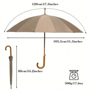 Parapluie Droit Automatique de Haute Qualité, le Plus Populaire, en Promotion, Vente en Gros, Pas Cher, pour Soleil et Pluie, avec Logo Personnalisé - Product Image 4