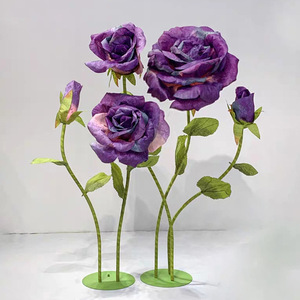 ウェディングデコレーション巨大な花人工紙製バラの花5個/セット - Product Image 4