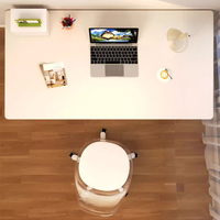 Escritorios Modernos y Sencillos de Madera para Oficina, Estudio o Computadora, Muebles Modulares Blancos para Trabajar y Escribir