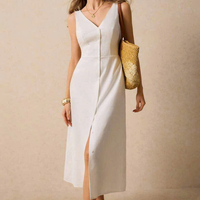 Robes élégantes et confortables pour femmes en lin ou en polyester avec service complet OEM ODM pour la personnalisation des étiquettes et des designs