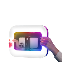 Lampe vidéo annulaire LED RVB portable pour Smartphone Vlogging extérieur avec support stabilisateur et trépied pour téléphone