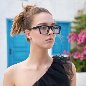 ZT-97006 Montura de gafas cuadradas para hombre, montura completa, lentes reemplazables, doble propósito para visión de lejos y de cerca - Product Image 4