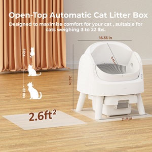 Bac à litière intelligent en plastique fiable avec nettoyage automatique et fonctions de nettoyage facile, grande capacité pour litière à la bentonite - Product Image 2