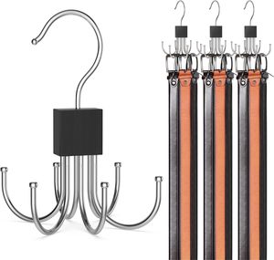 Vente en gros Cintre ceinture à six crochets Boîte <span class=keywords><strong>de</strong></span> rangement pivotante à 360 ° pour ceinture <span class=keywords><strong>de</strong></span> placard Cintre pour écharpe en bois robuste Organisateurs <span class=keywords><strong>de</strong></span> cravates peu encombrants - Product Image 1