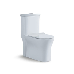 WC monobloc en céramique à double chasse, facile à nettoyer, à poser au sol, avec sortie en S ou en P, cuvette allongée, blanc - Product Image 6