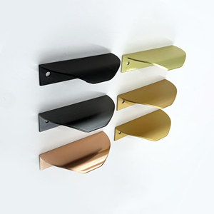 Aluminium Furniture Edge <strong>Pull</strong> Profile Handle for Kitchen Cabinet Dresser Modern Customizable Size &amp; Color Concealed Handles - Product Image 2