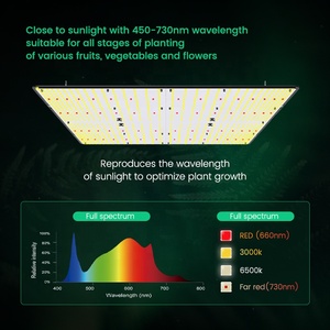 成長テントキット100WフルスペクトラムLEDグローライト量子パネルLEDサムスンチップ調光可能赤660nm屋内薬栽培 - Product Image 4