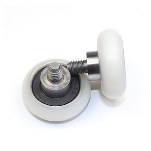 Poleas de Acero Inoxidable para Accesorios de Baño M6*28*9.5mm Suministradas por el Fabricante, Ruedas Recubiertas de Goma PA66, Rodamiento S608RS - Product Image 3